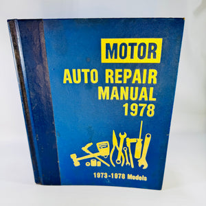 Motor Auto Repair Manual 1978 41st Edition First Printing