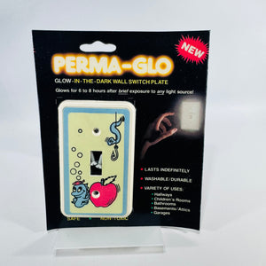 Perma-Glo PG 101 Glow-in-the-Dark Switch Plate 1985 Apple Fish