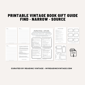 Vintage Book Gift Guide – Printable Tags, Bookplates & Checklist (Digital Download)