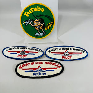 RC Model Aeronautics Vintage Patch Bundle: AMA Pilot, Widow & Futaba