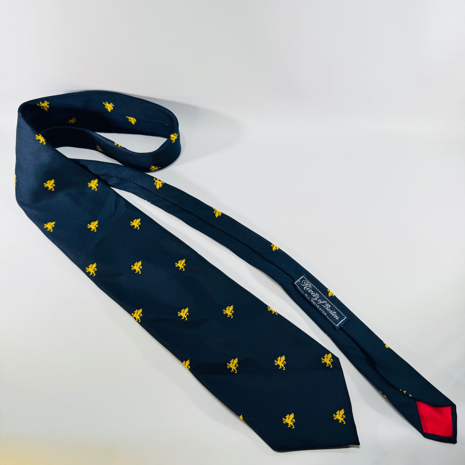 Rivetz of Boston Winged Lion Tie The Voyager Midland Michigan 1970s