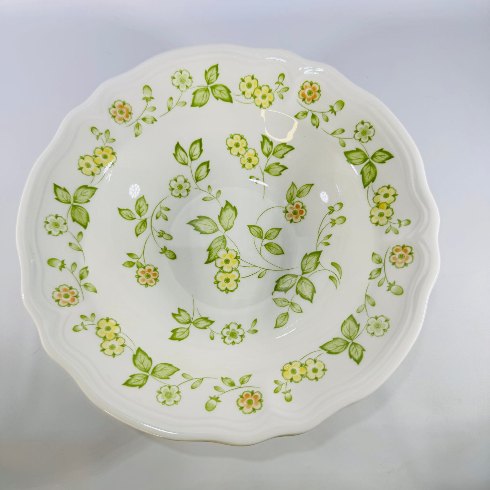 Petite Flora Ironstone 4009 9 inch Round Vegetable Serving Bowl