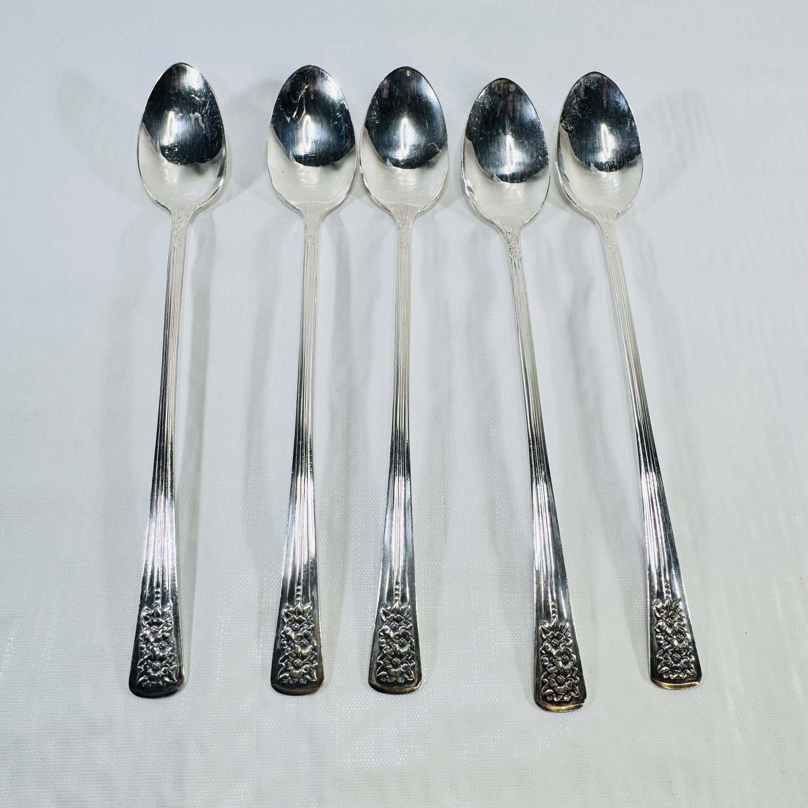 Silver Belle Iced Tea Spoons International Silver Set of 5