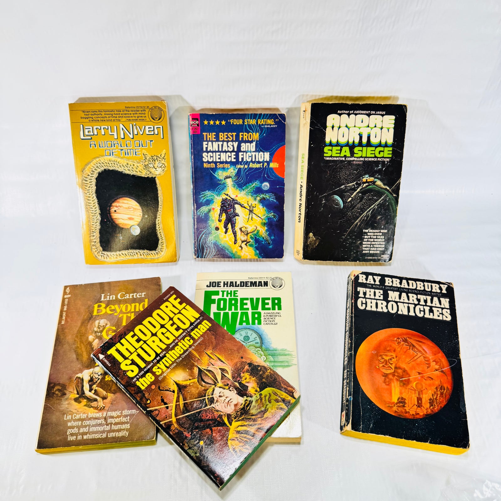The Forever War and The Martian Chronicles 7 Book Sci Fi Paperback Bundle