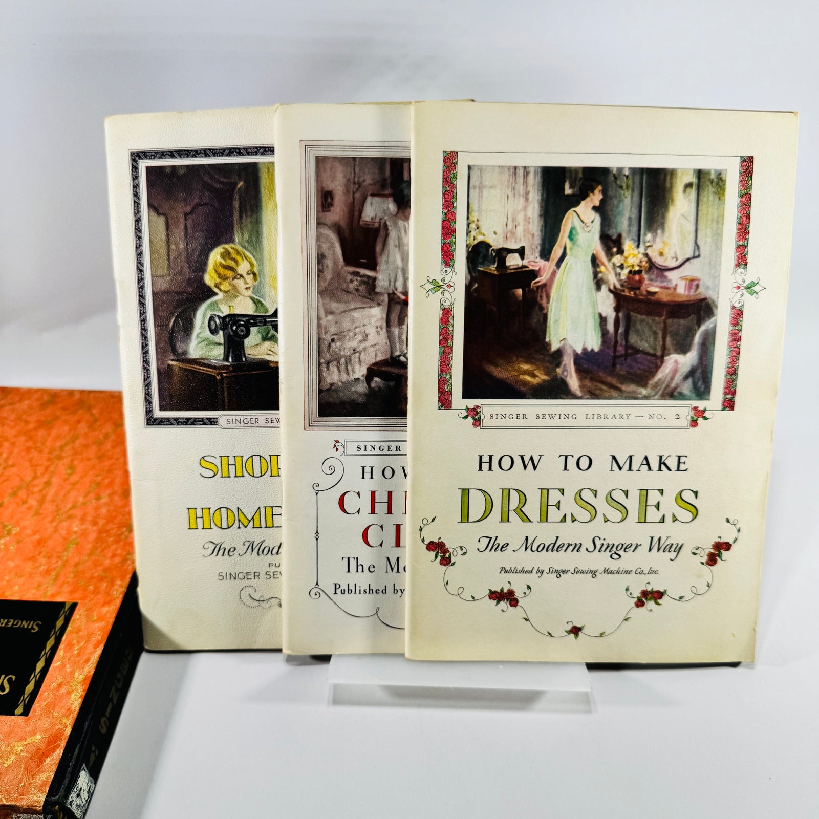Singer Sewing Library Nos. 1, 2 and 3 by Mary Brooks Picken 1930 Sewing Pamphlet Set with Case