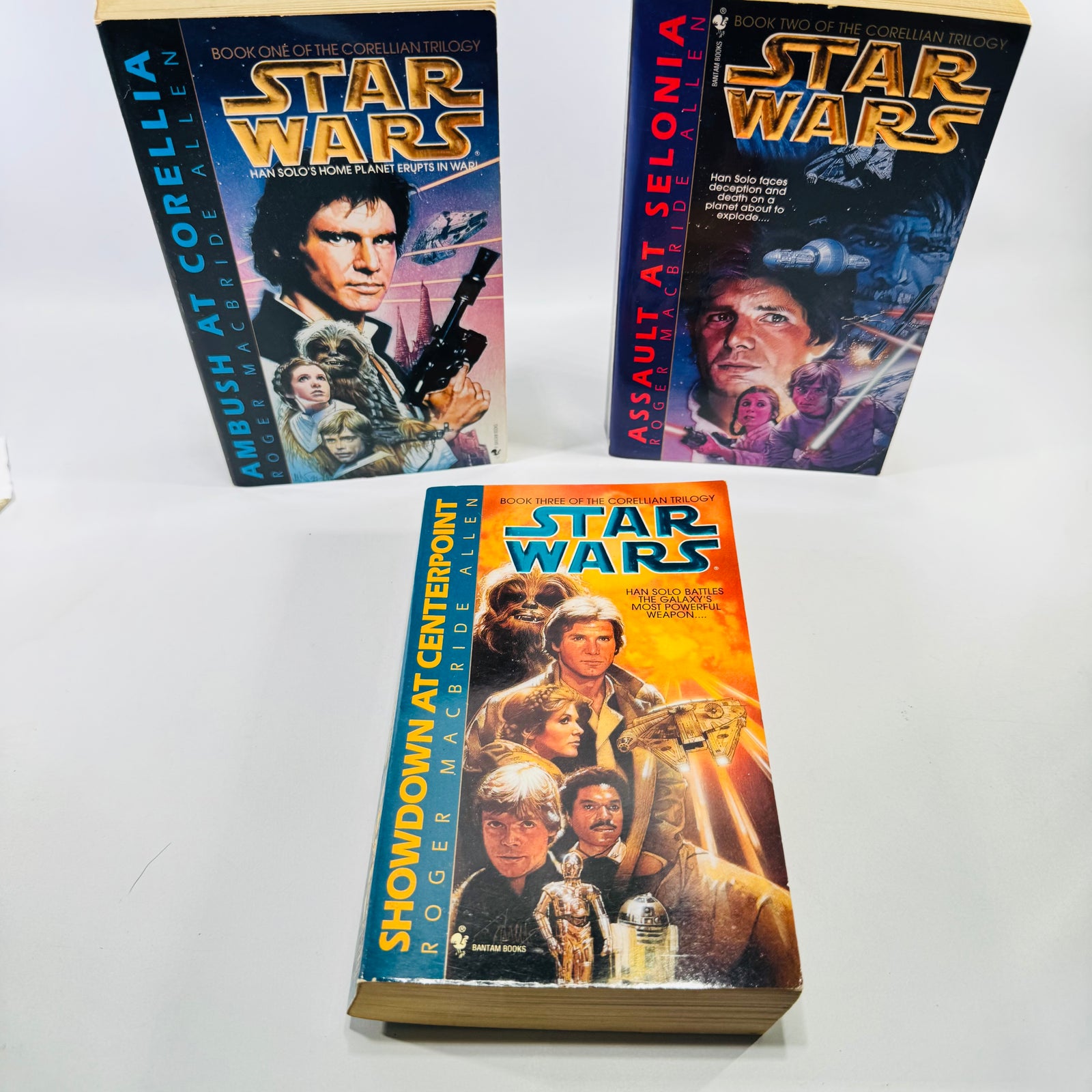 Star Wars Corellian Trilogy Complete 3 Book Set Roger MacBride Allen 1995 Bantam Paperbacks