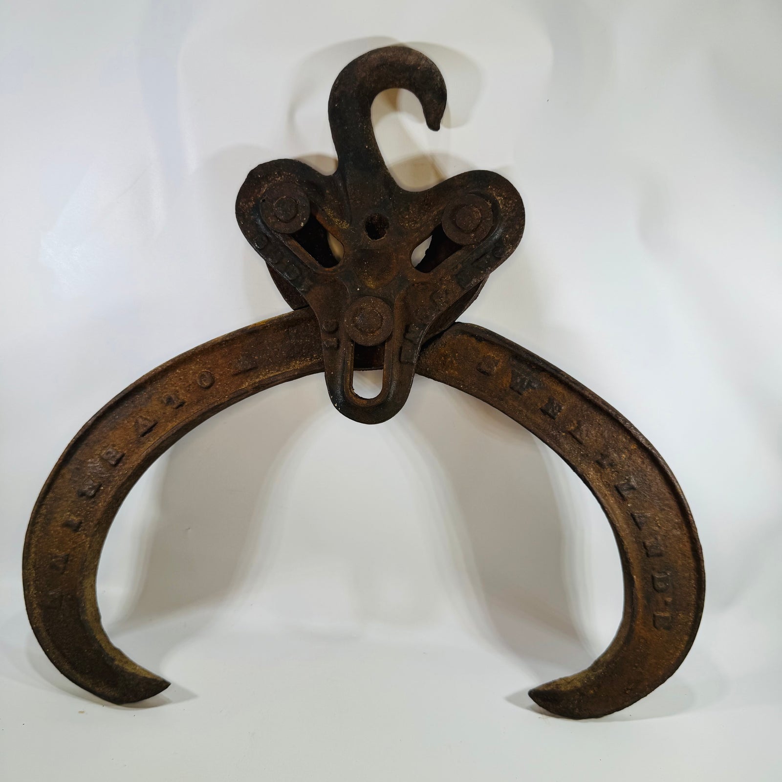 Antique Sweetland's Wolverine Grapple Hay Hook Cast Iron Barn Tool Primitive Farm Decor Agricultural Salvage