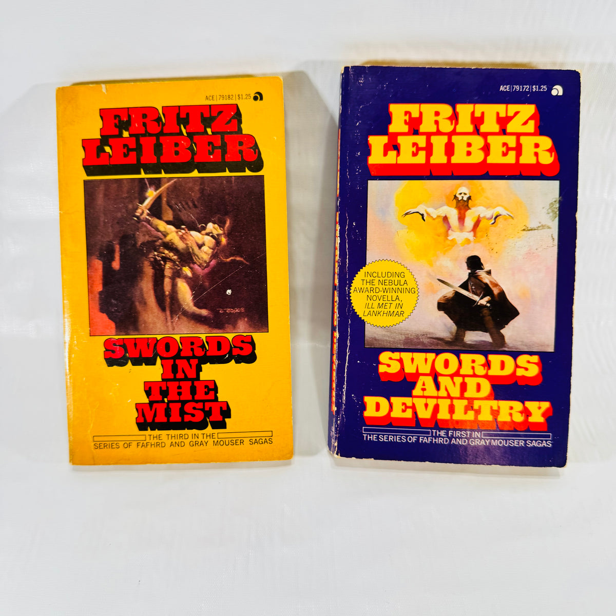 Swords and Deviltry & Swords in the Mist by Fritz Leiber 2 Book Ace Paperback Bundle