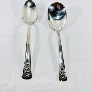 International Silver Silver Belle Serving Spoon and Casserole Spoon Set