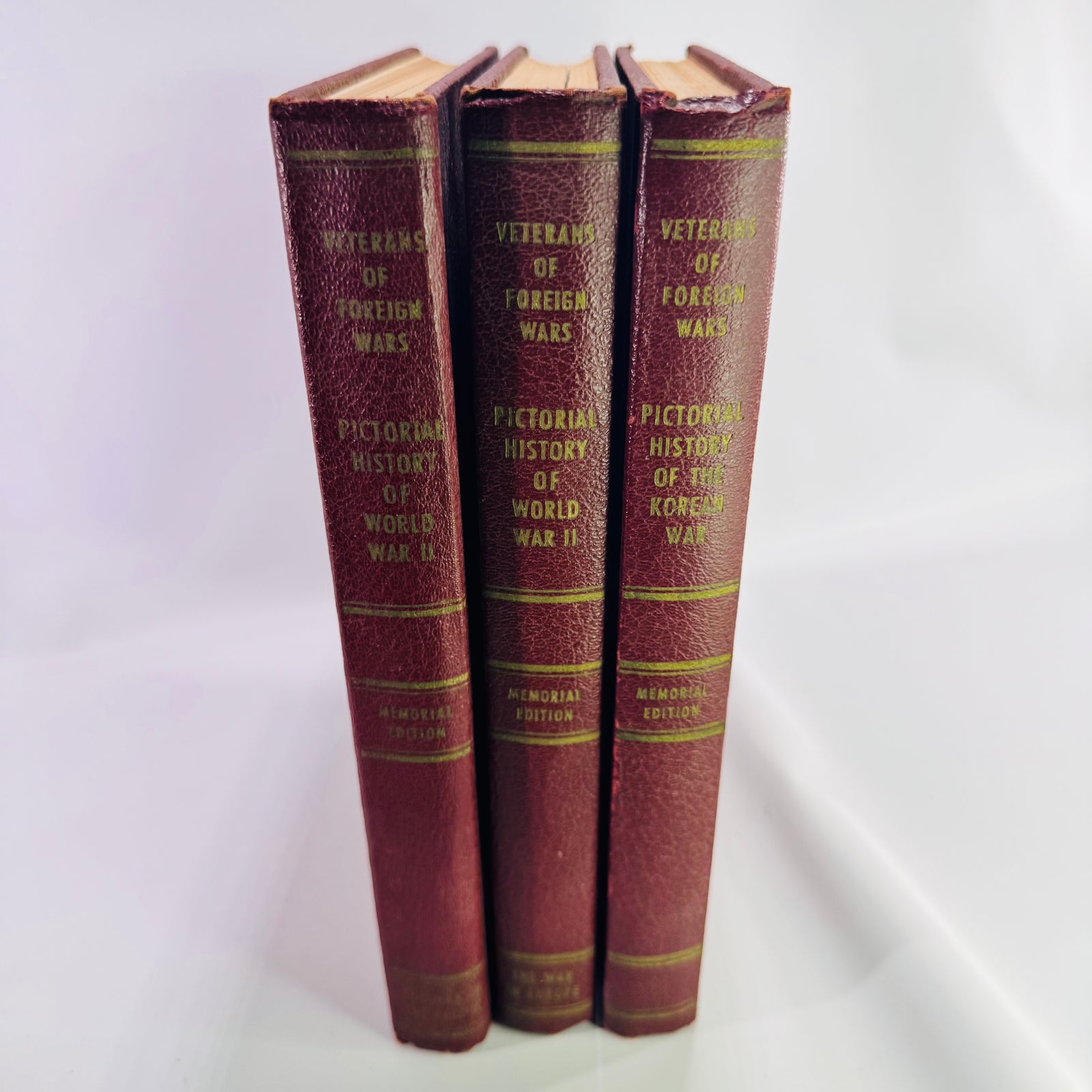 Veterans of Foreign Wars Memorial Edition History Book Set WWII Vol. I & II Korean War 1951