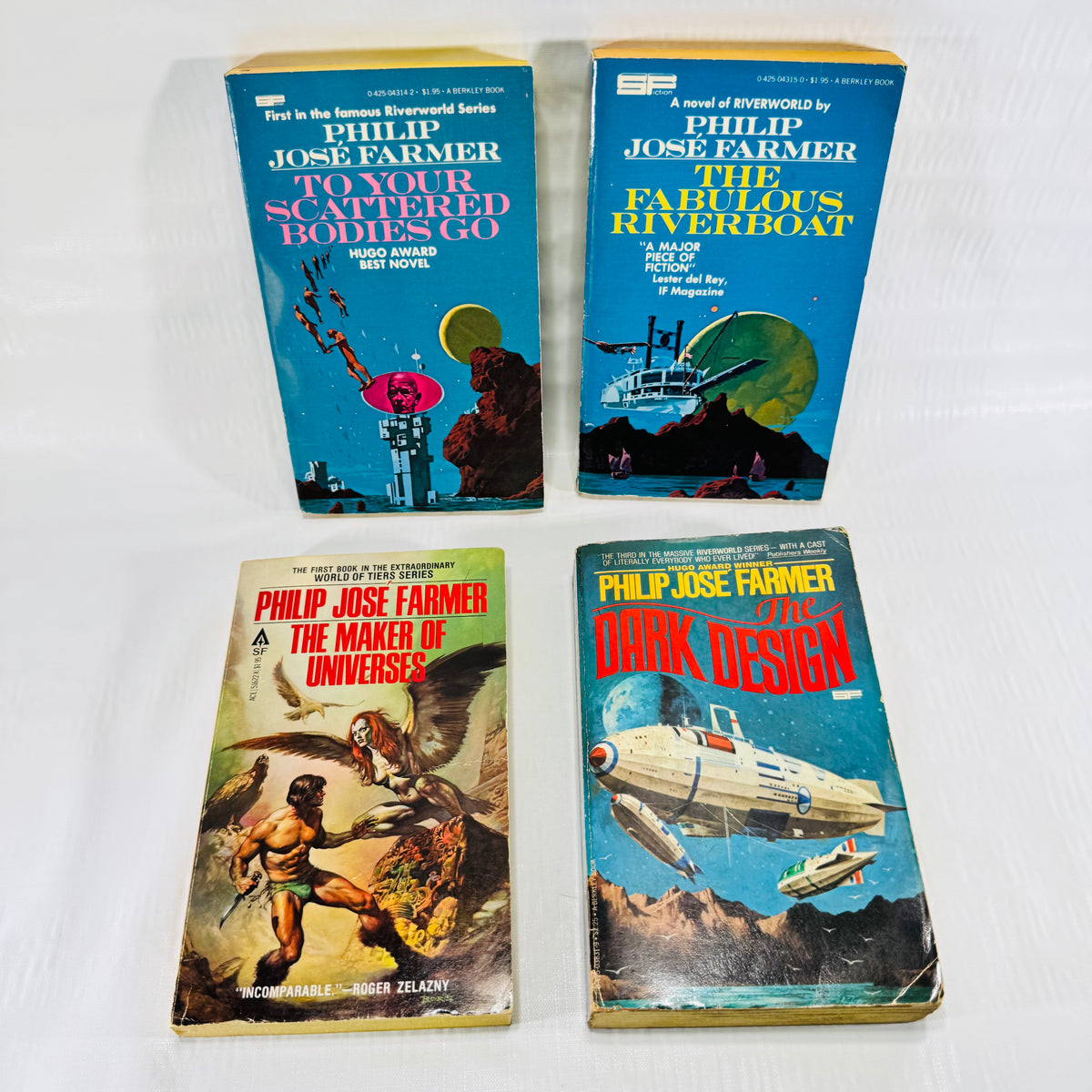 Philip José Farmer 4 Book Bundle, Riverworld and World of Tiers