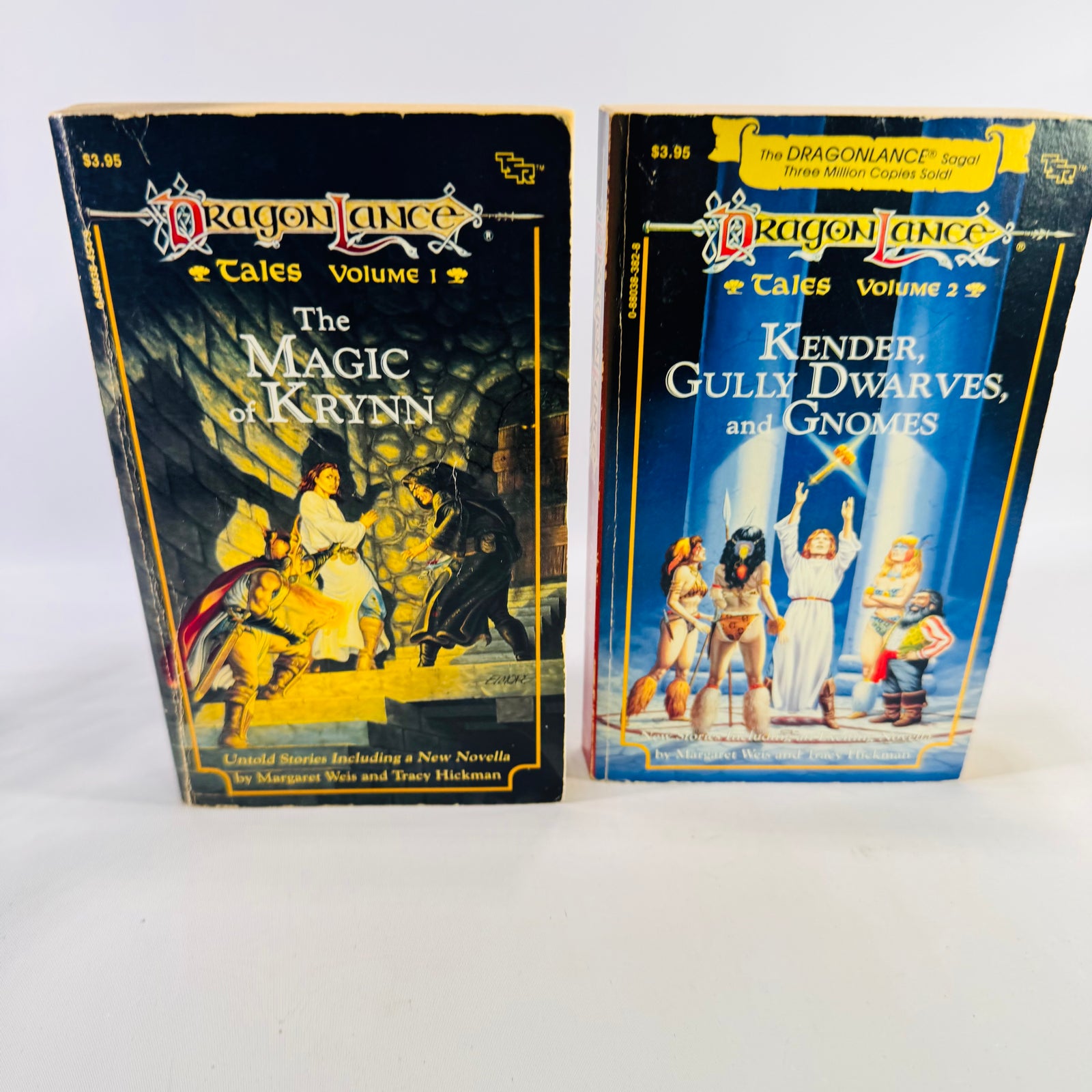 1987 Dragonlance Tales Volumes 1 and 2 First Printing TSR Fantasy Paperback Book Bundle