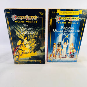 1987 Dragonlance Tales Volumes 1 and 2 First Printing TSR Fantasy Paperback Book Bundle