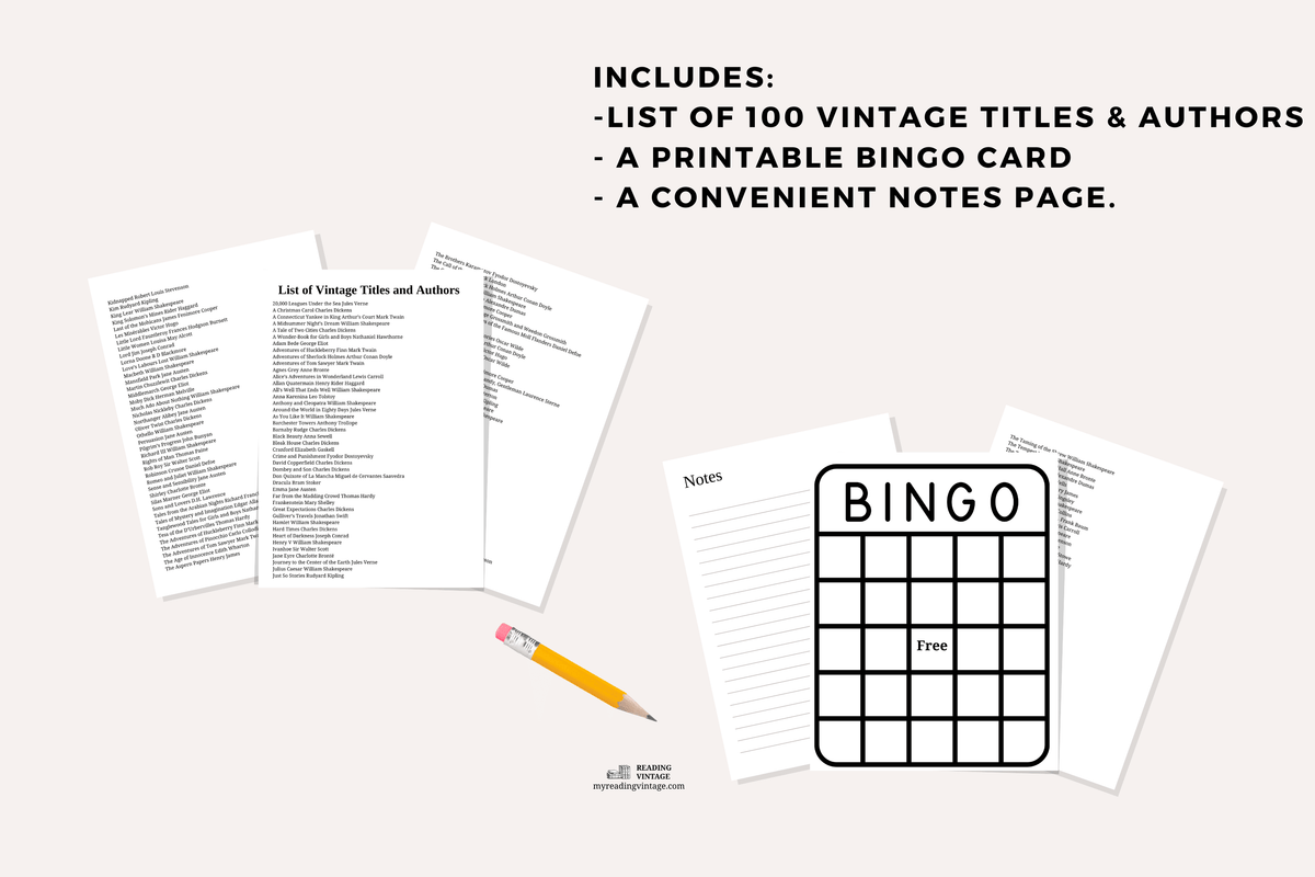 Ultimate Book Lover’s Game Pack (5 Printable Book Club Games) – Digital Download PDF