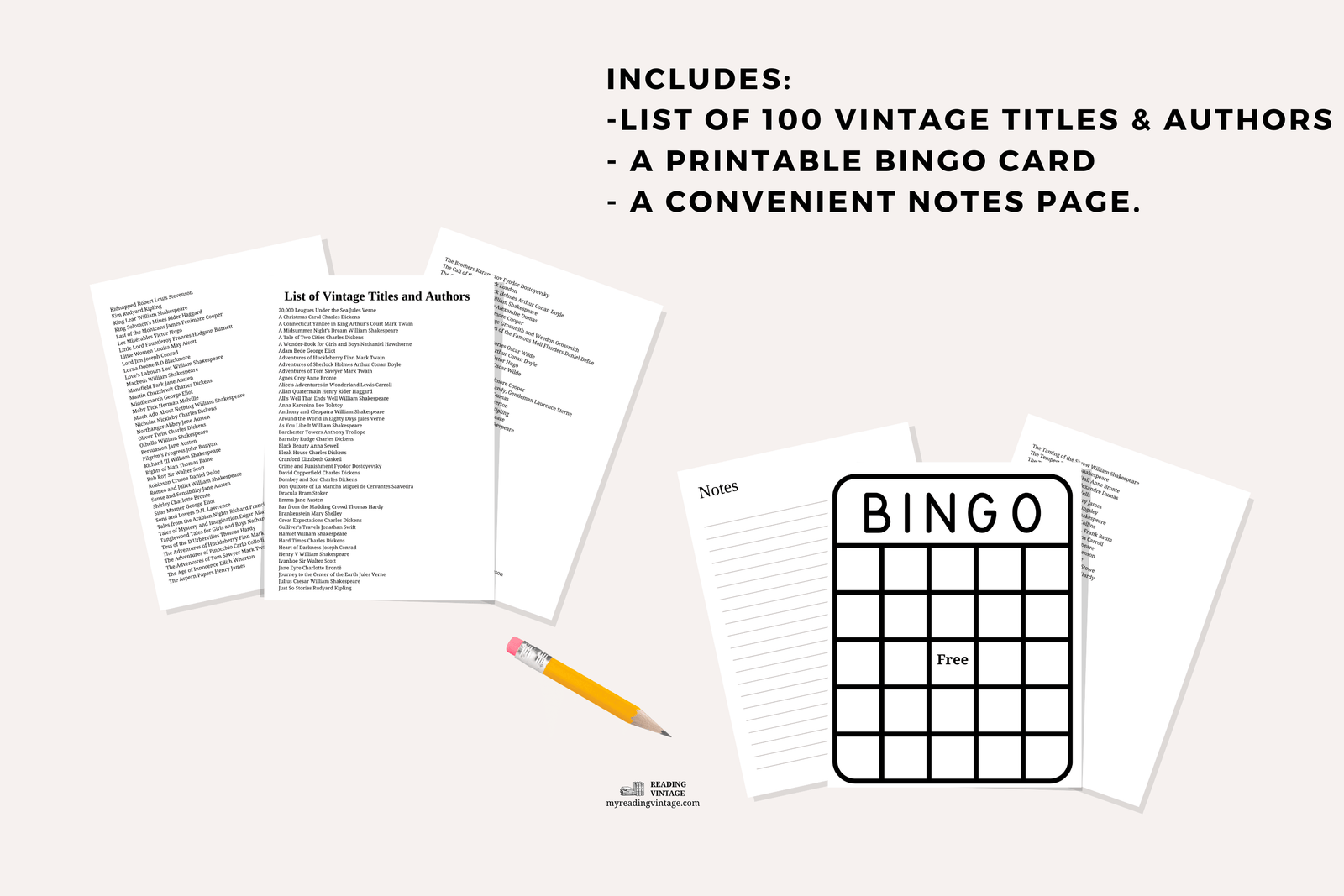Ultimate Book Lover’s Game Pack (5 Printable Book Club Games) – Digital Download PDF