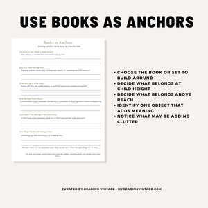Child’s Room Edit: Books as Anchors + What Belongs PDF Printable