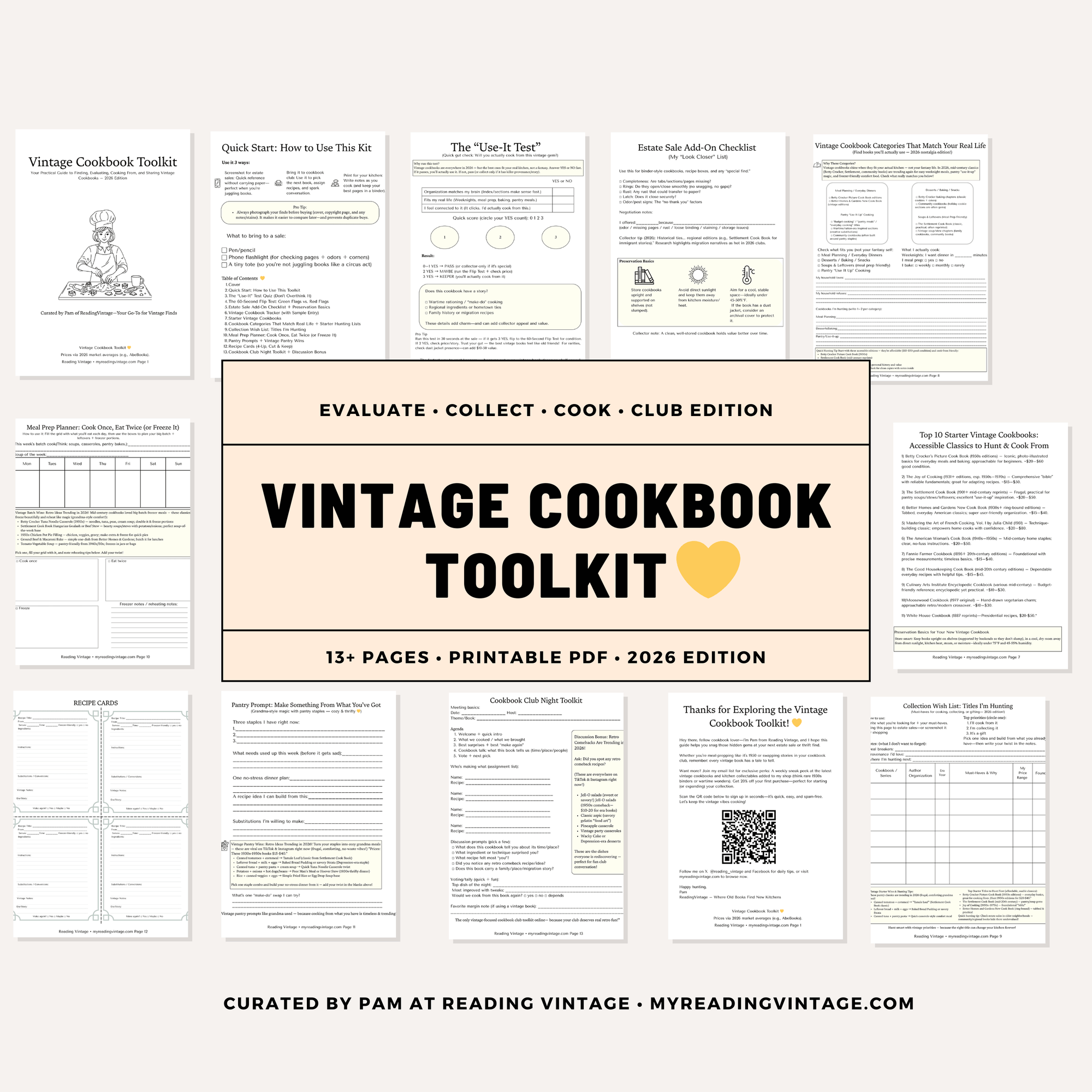 Vintage Cookbooks Collection-Reading Vintage Tagged 