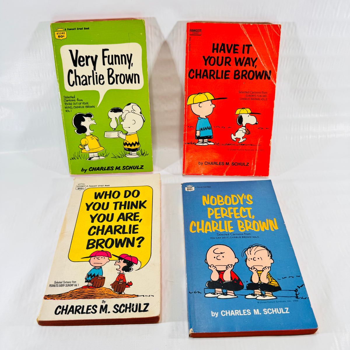 Charlie Brown Peanuts Fawcett Crest Paperback Lot of 4 by Charles M. Schulz