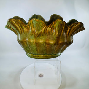 Artistic California 500 Pottery Planter Vase Vintage Whittier California Green Mottled Planter Mid Century