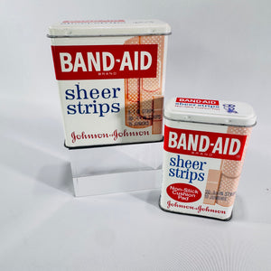 Vintage Band-Aid Sheer Strips Tin Bundle Johnson & Johnson Metal First Aid Tins