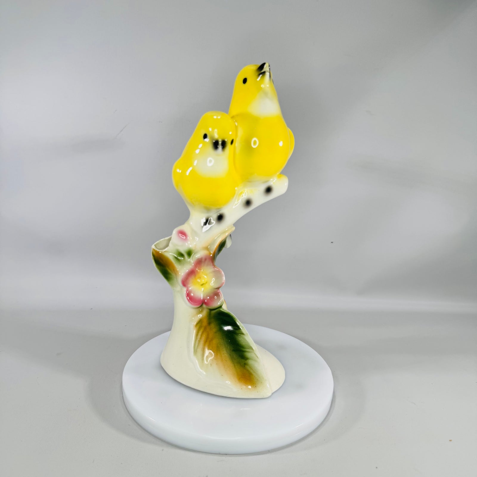 Vintage Clay Sketches Yellow Bird Bud Vase (8.5") | California Carollers Pasadena Pottery