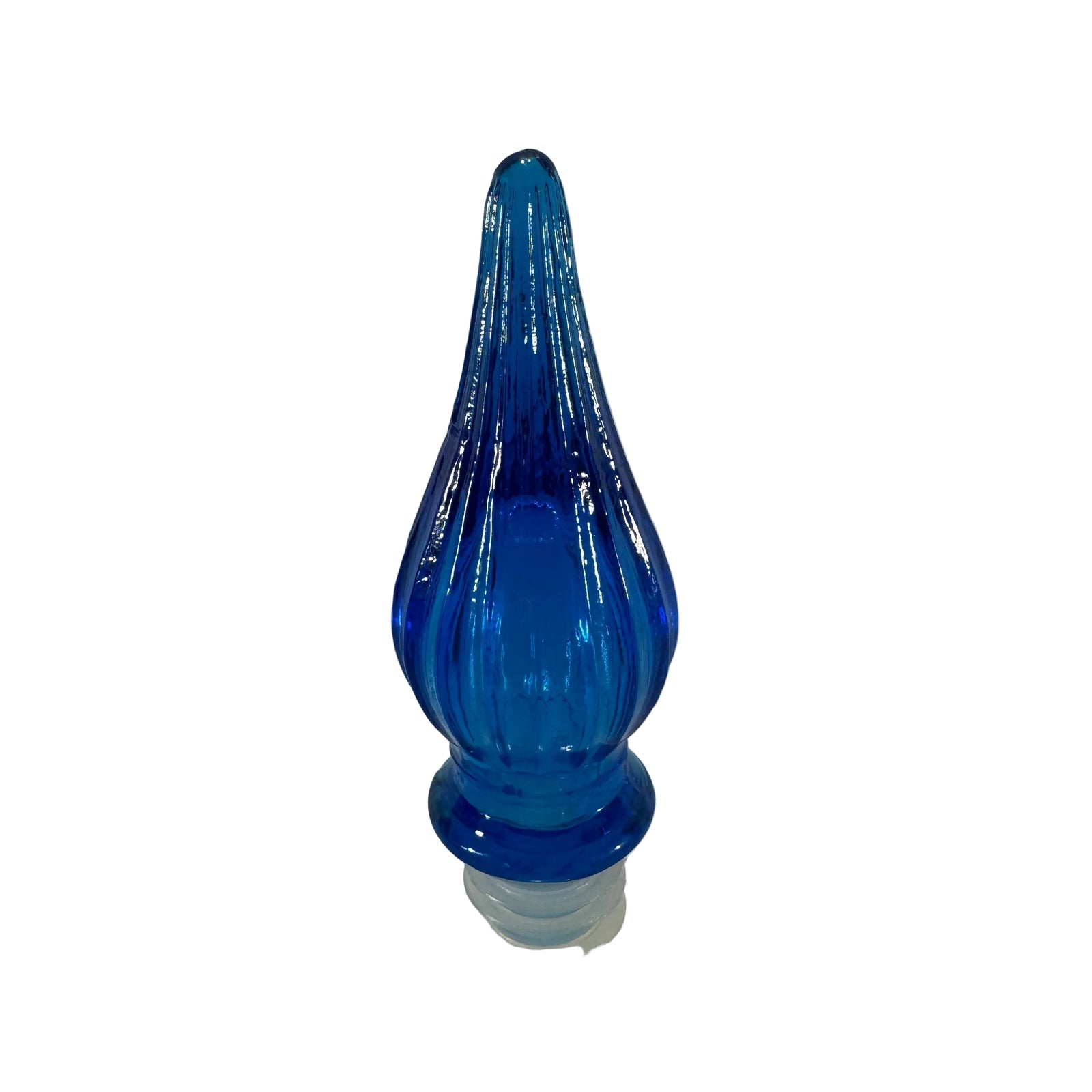 Vintage MCM Empoli-Style Cobalt Glass Stopper — Decanter/Genie Bottle Replacement (4")