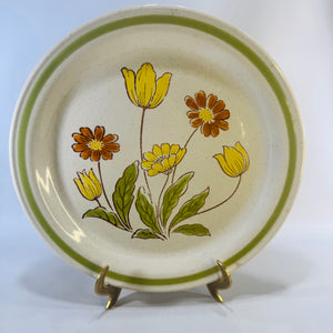 Vintage Country Casual Sunnyvale Japan Dinner Plate 10.5 Inch Hand Painted Stoneware Floral
