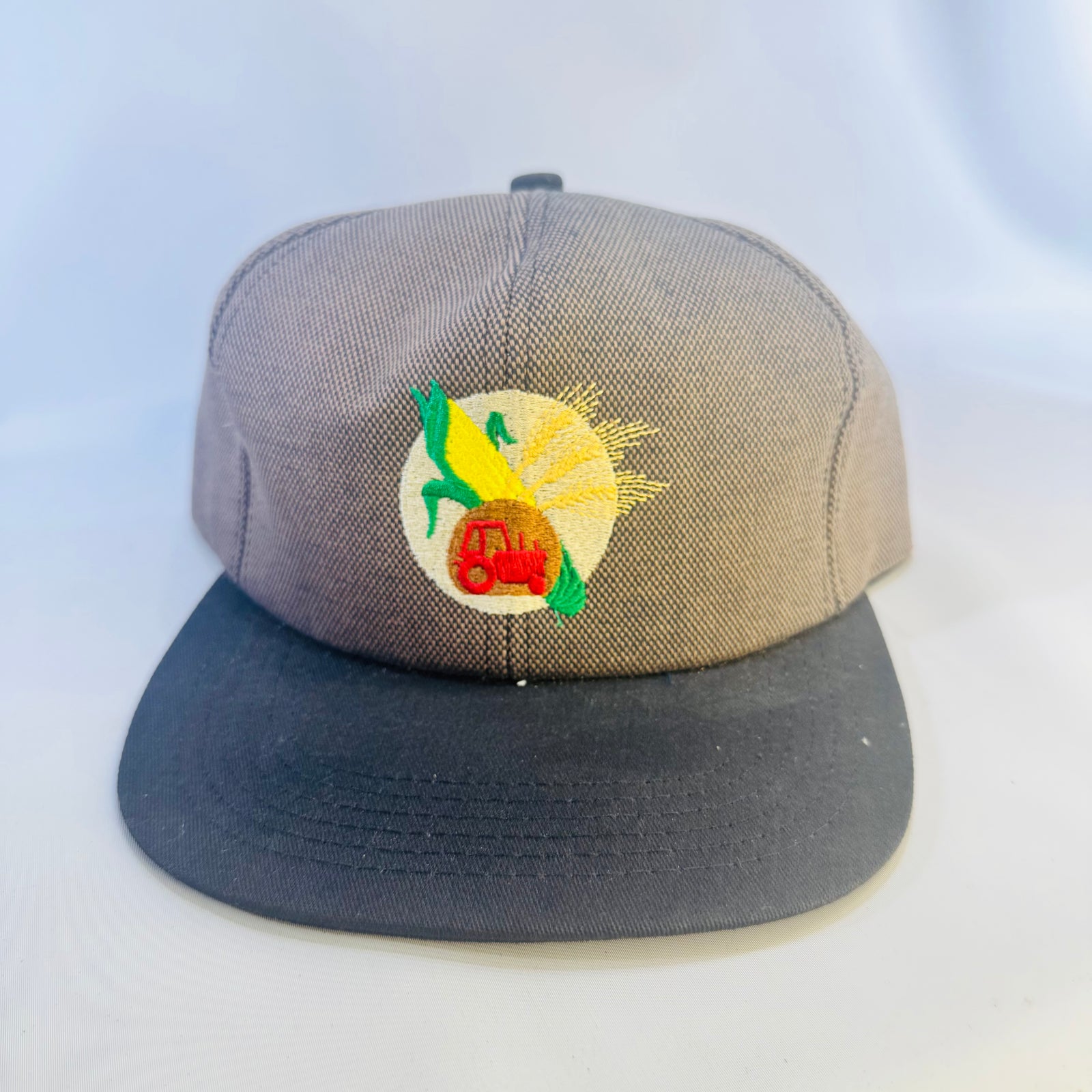 Vintage Crop Production Services CPS Snapback Hat Brown Black Farm Agriculture Cap Adjustable