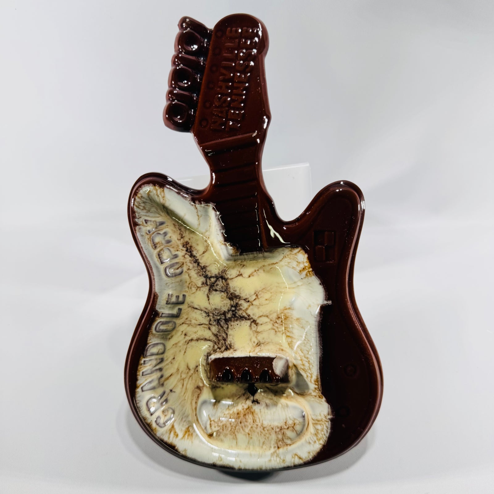 Vintage Grand Ole Opry Ceramic Guitar Ashtray Nashville Souvenir Tray Japan