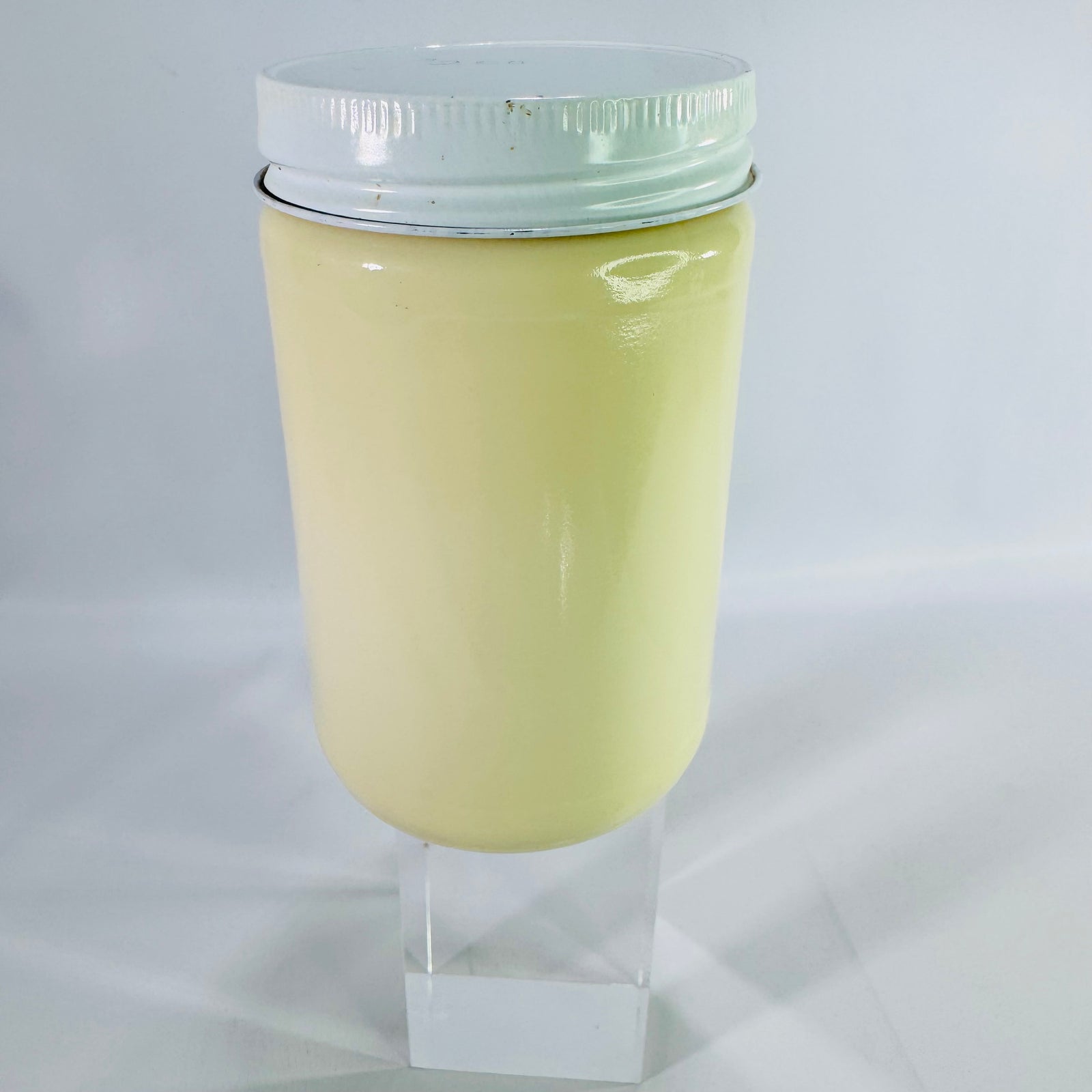 Vintage James Keiller Dundee Marmalade Milk Glass Jar with Replacement Lid, Obear-Nester White Glass Kitchen Canister