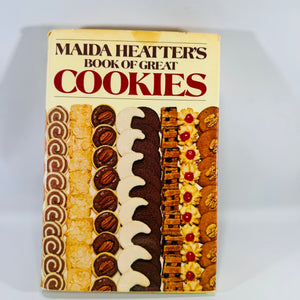 Maida Heatter’s Book of Great Cookies 1977 Hardcover with Dust Jacket Vintage Cookie Cookbook