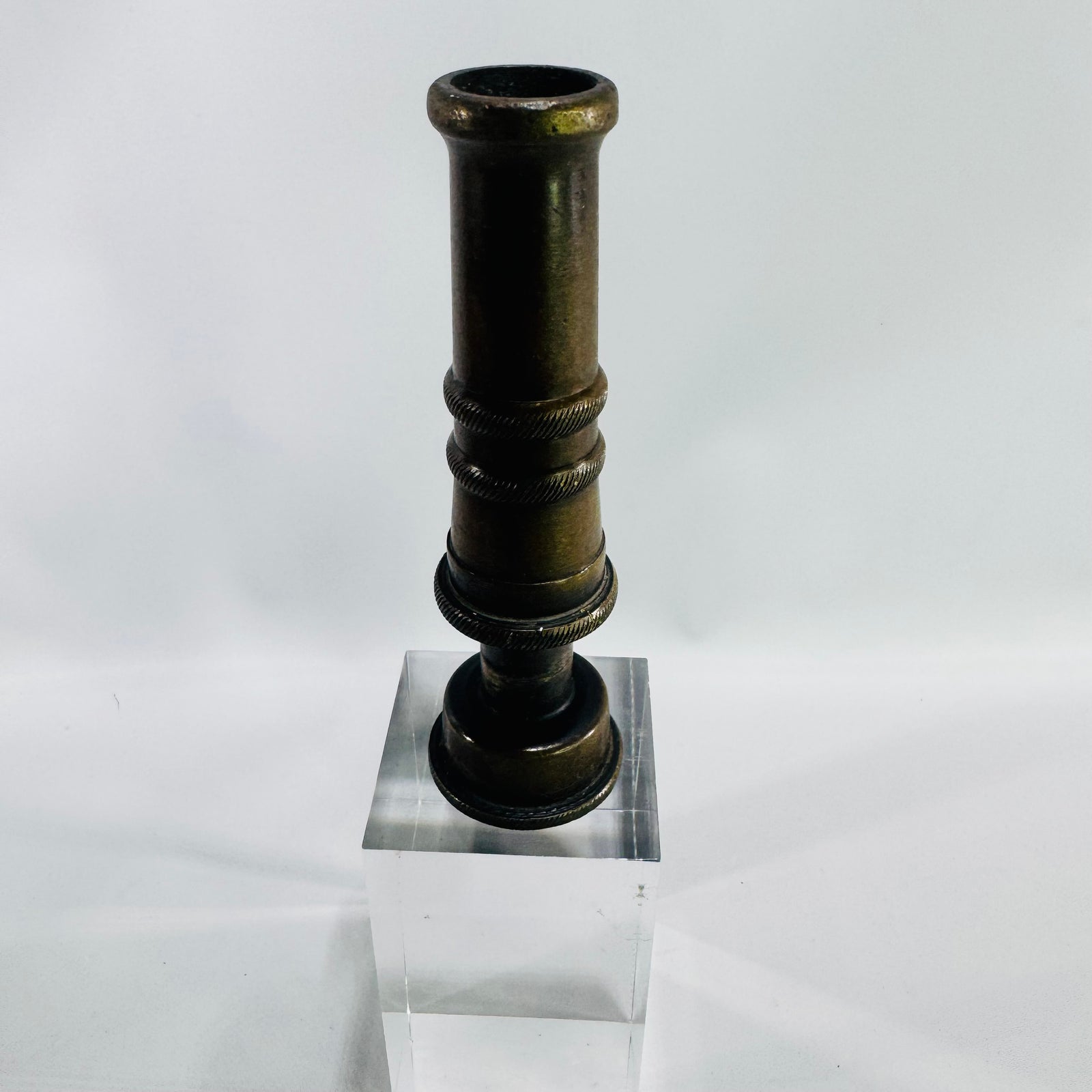Vintage Brass Garden Hose Nozzle Adjustable Twist Spray Nozzle Solid Brass Water Hose Attachment Farmhouse Garden Tool