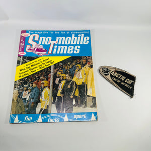 Snow-Mobile Times February 1970 Magazine Bundle with Arctic Cat Snow Mobile Patch