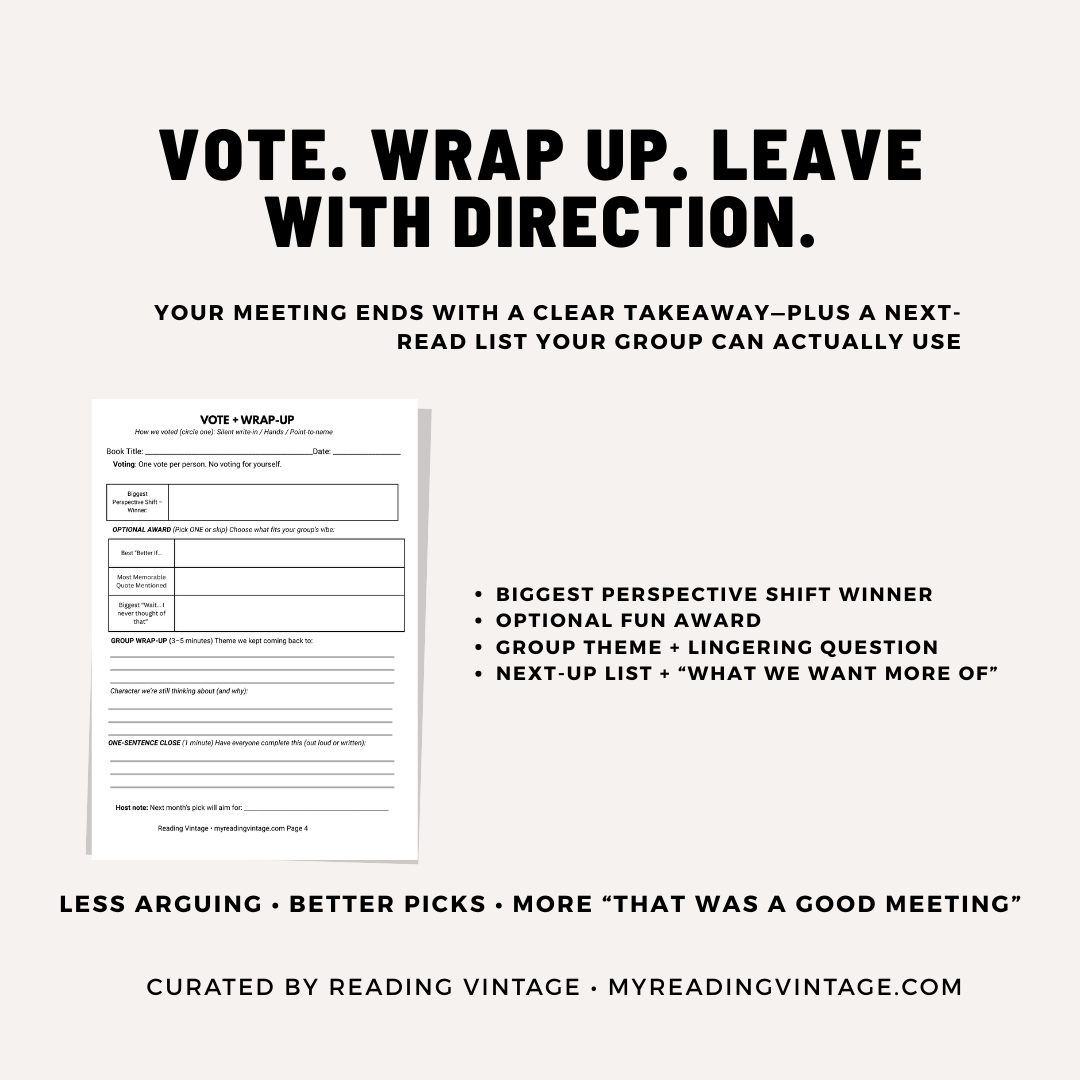 The Perspective Shift Draft – Printable Book Club Game (PDF) | Book Club Activity, Discussion Game (15–25 Min)
