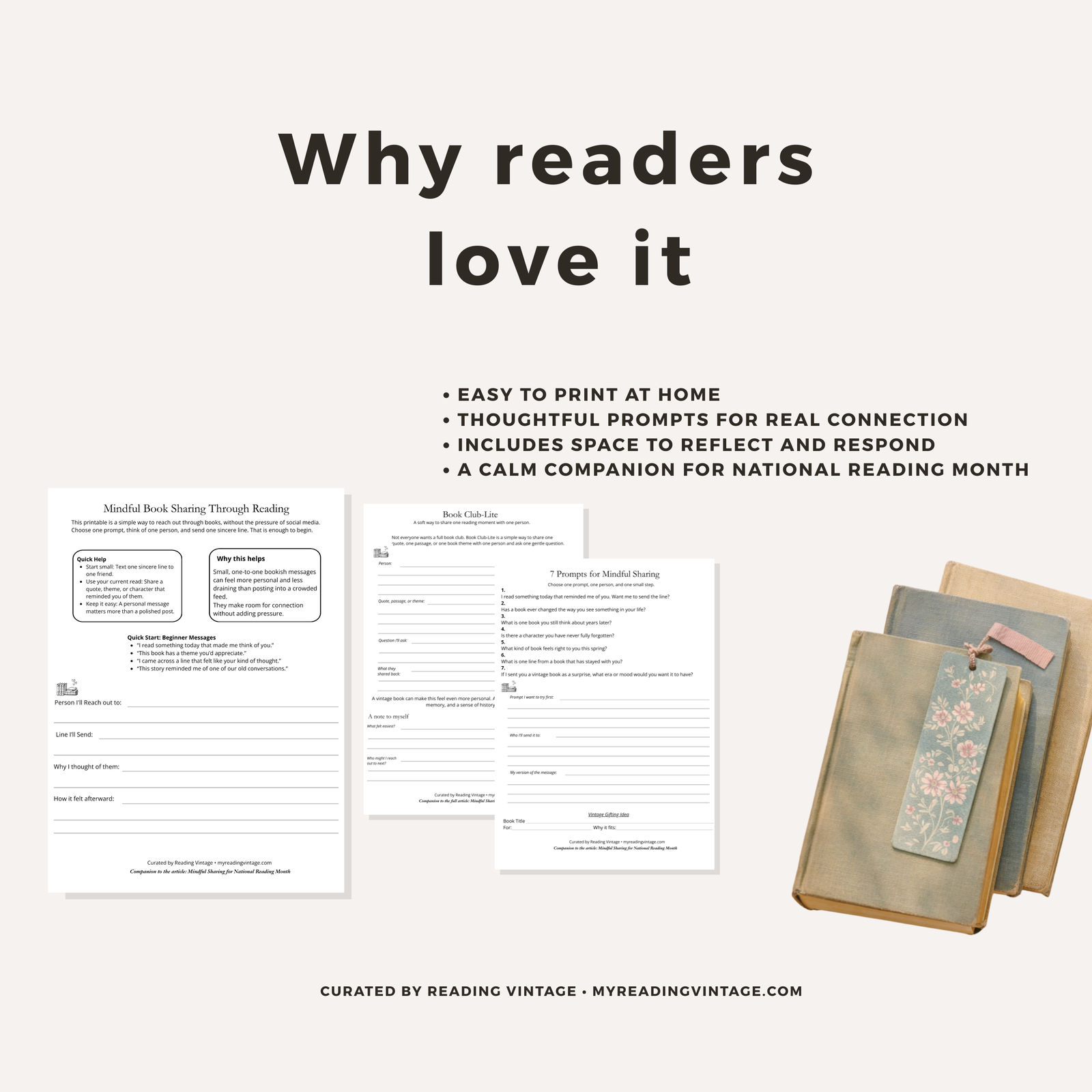 Mindful Book Sharing Through Reading Printable PDF