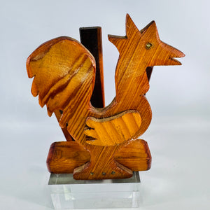 Royal House Gifts Rooster Napkin Holder Wood Country Kitchen Decor