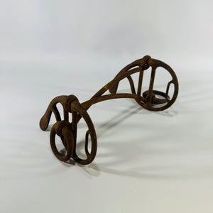 Vintage Iron Driving Horse Bit, 9 Inch Rusty Barn Find, Antique Carriage Bit, Primitive Farm Decor, Equestrian Wall Decor