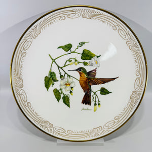 Edward Marshall Boehm Brazilian Ruby Hummingbird Collector Plate