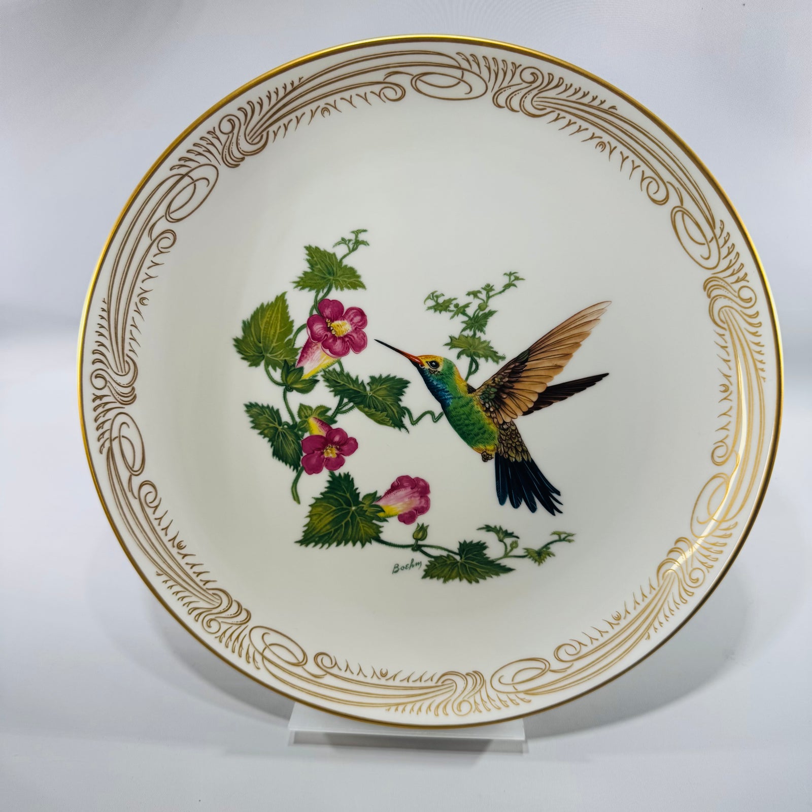 Boehm Broad-billed Hummingbird Collector Plate Fine English Bone China