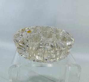Vintage Clear Glass Flower Frog 13 Hole Round Domed Floral Arranger