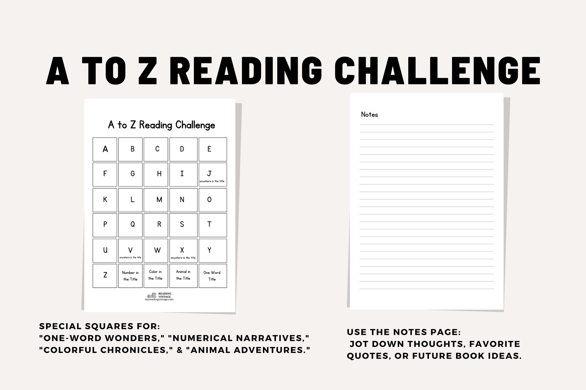 Printable Reading Journal — Krafty Planner