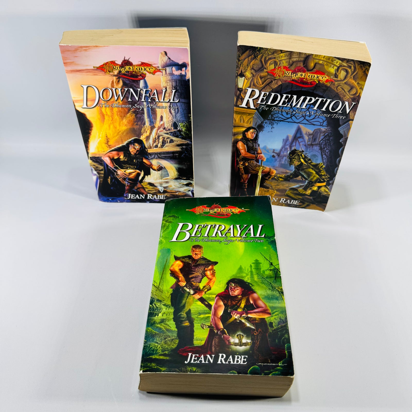 Dragonlance Dhamon Saga Paperback Bundle Jean Rabe Downfall Betrayal Redemption Fantasy Books