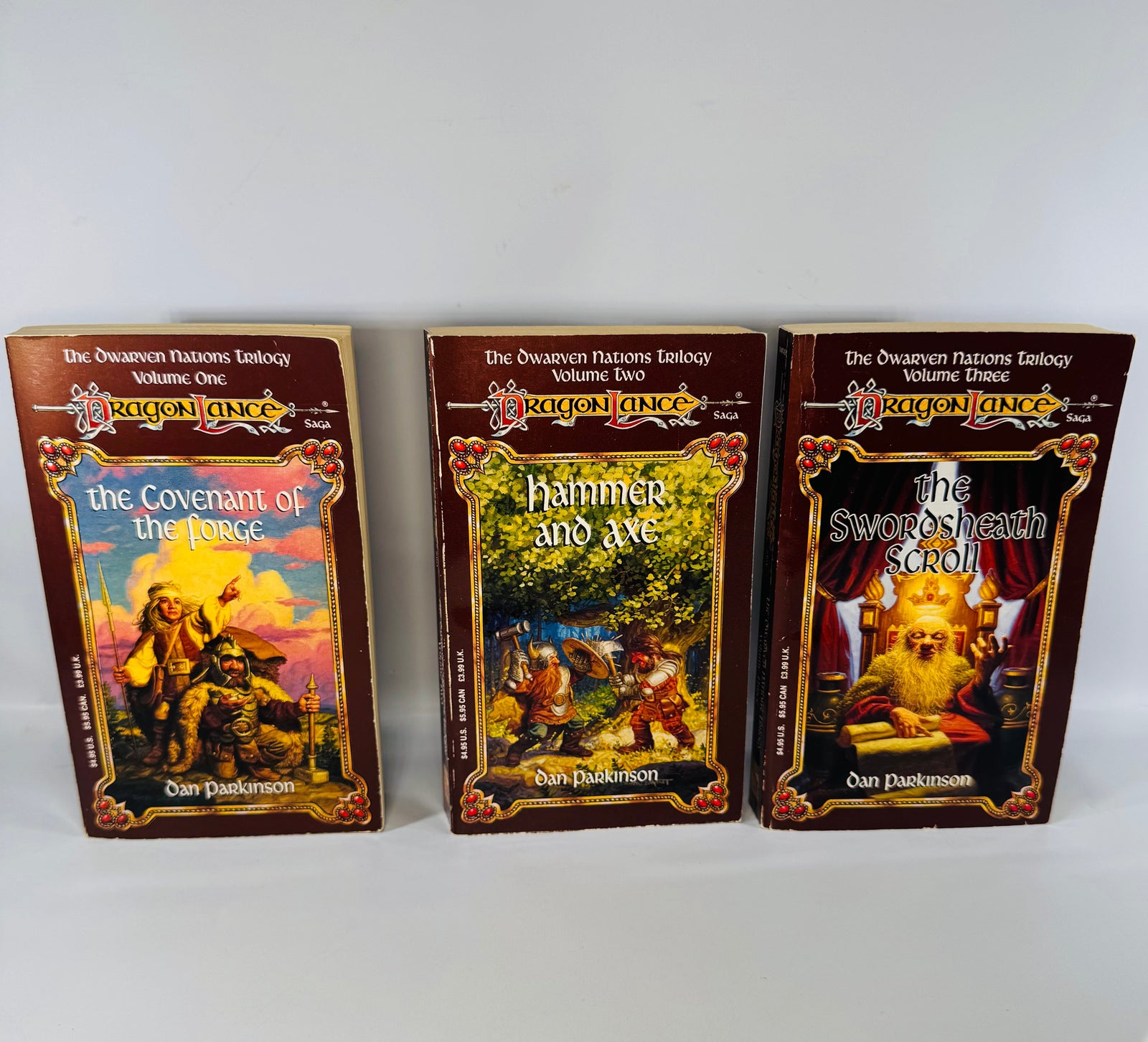 Dragonlance Paperback Set Dwarven Nations Trilogy Dan Parkinson 3 Volume TSR Fantasy Books
