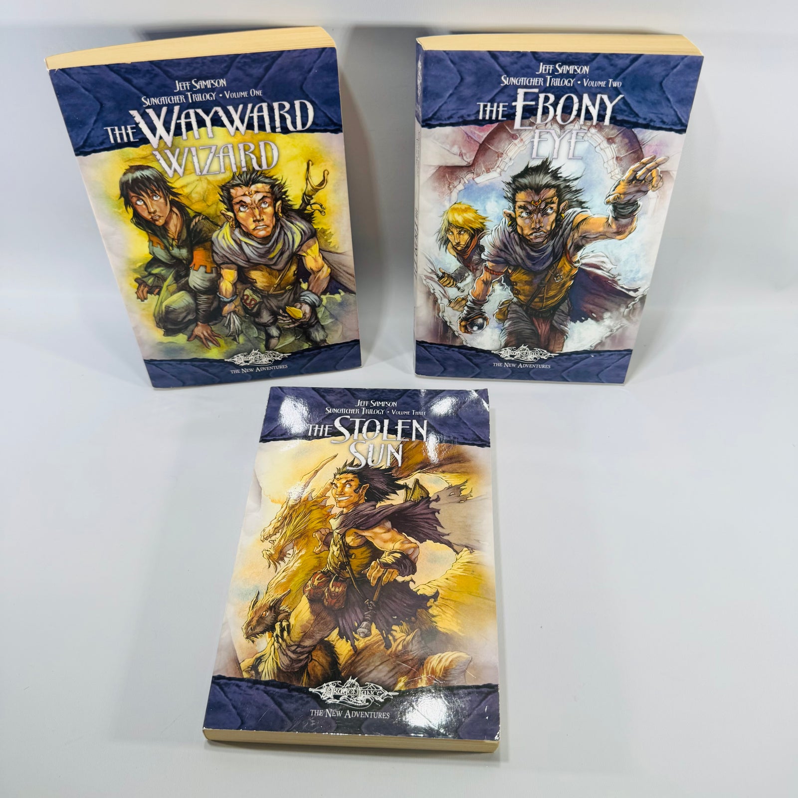 Dragonlance Suncatcher Trilogy paperback set The Wayward Wizard Jeff Sampson