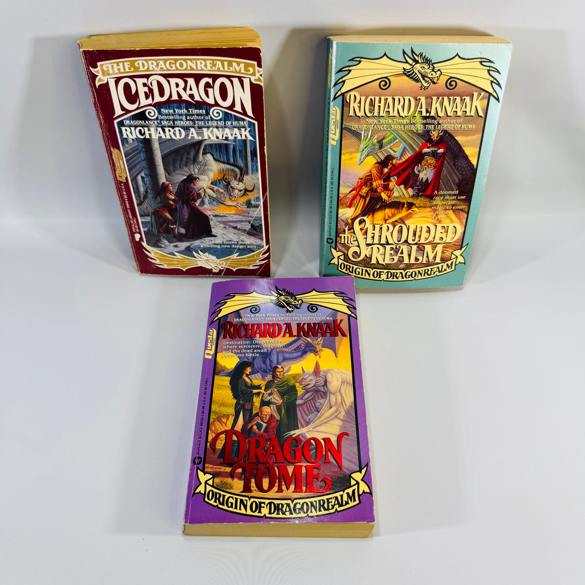 Dragonrealm Book Bundle Richard A. Knaak Vintage Fantasy Paperbacks 1989–1992
