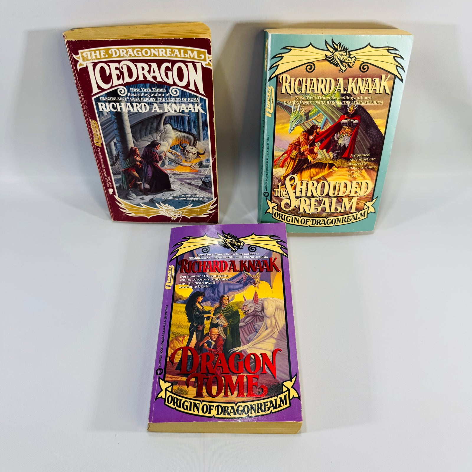 Dragonrealm Book Bundle Richard A. Knaak Vintage Fantasy Paperbacks 1989–1992