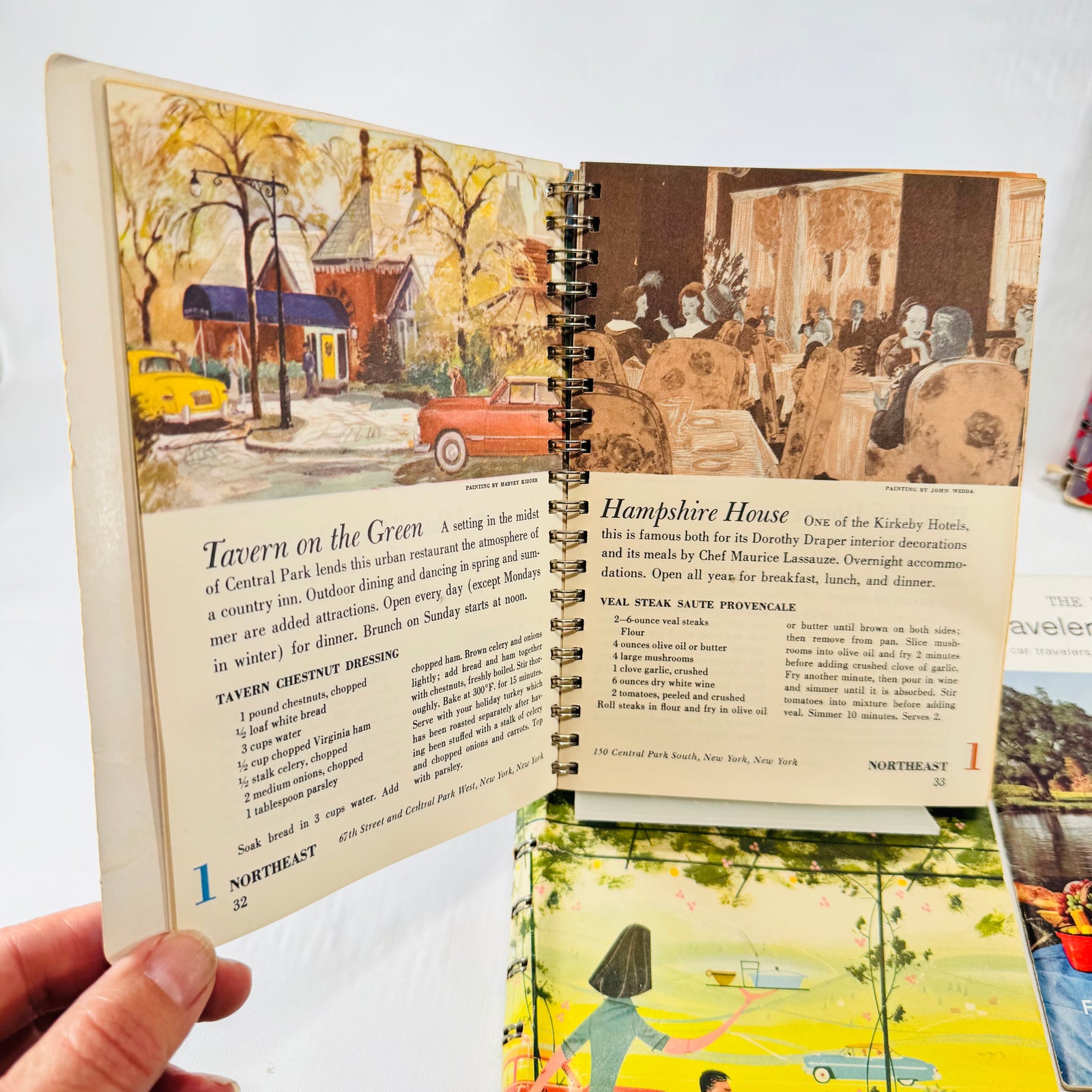 Tavern on the Green and Hampshire House restaurant paintings on pages 32 and 33