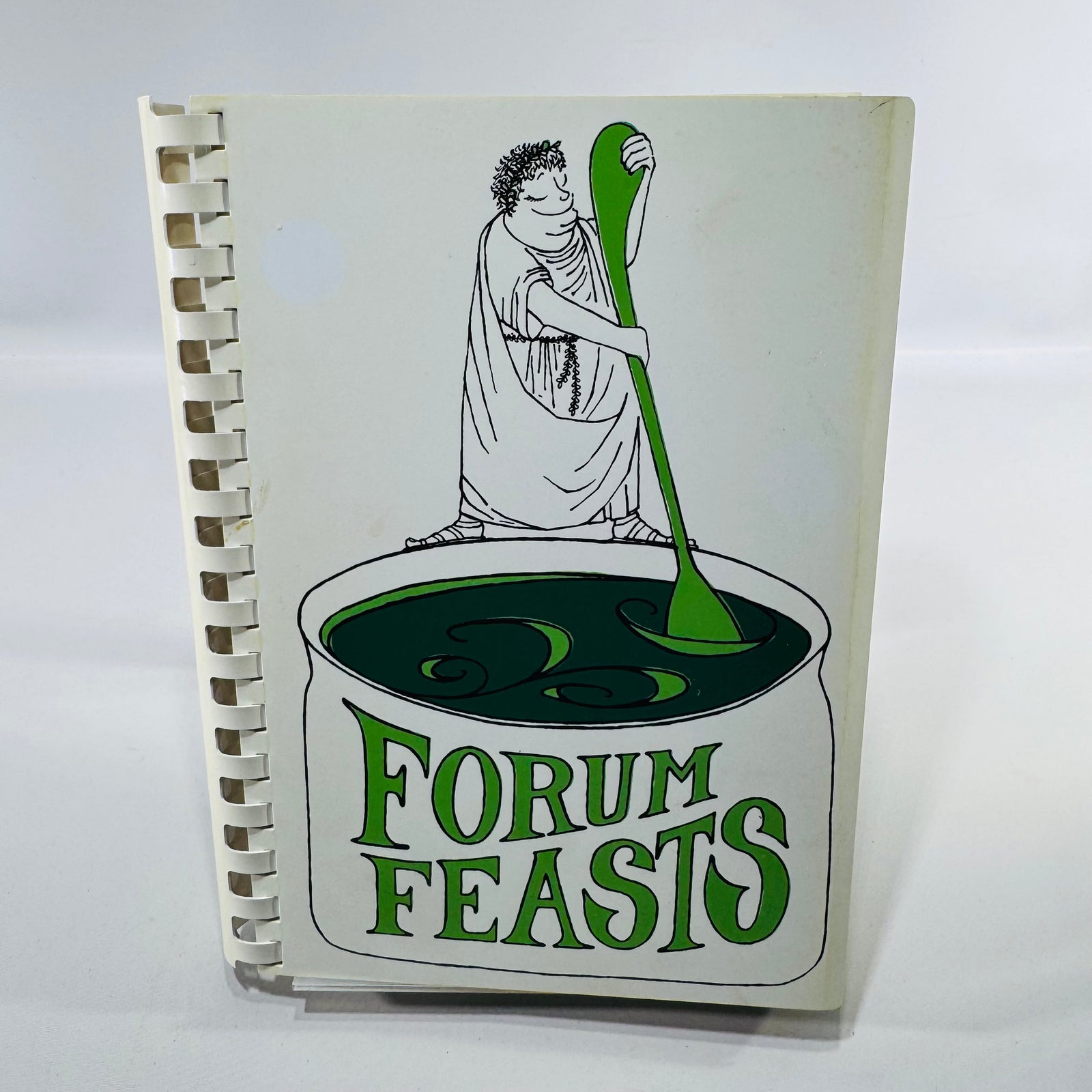Forum Feasts Cookbook 1968 Forum School Waldwick NJ Plastic Comb Community Recipe Book
