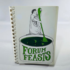Forum Feasts Cookbook 1968 Forum School Waldwick NJ Plastic Comb Community Recipe Book