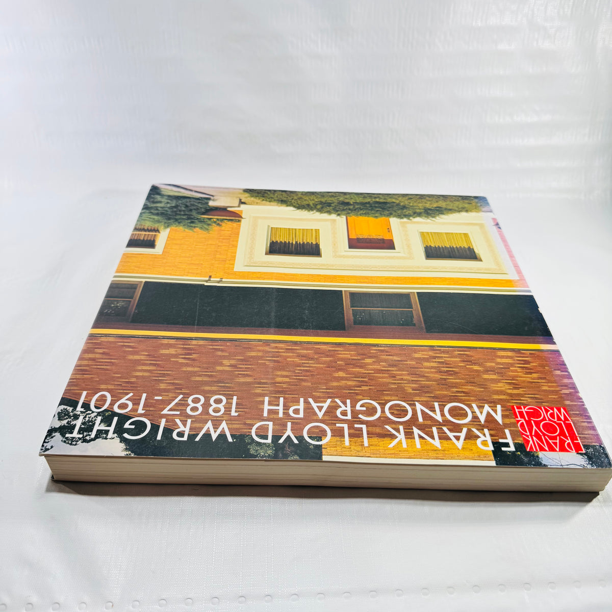 Angled cover view of Frank Lloyd Wright Monograph 1887-1901